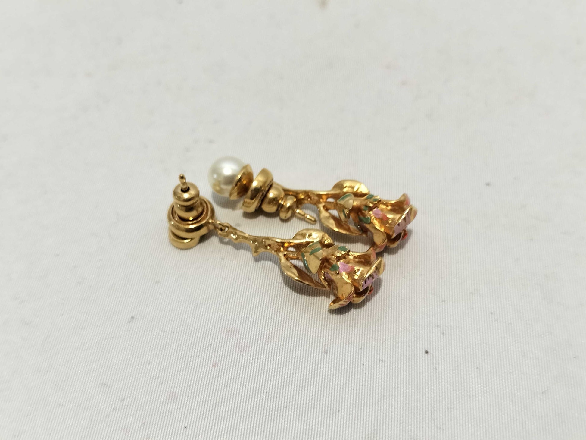 Dior Gold Earrings/Rose/CD/Pearl Earrings
