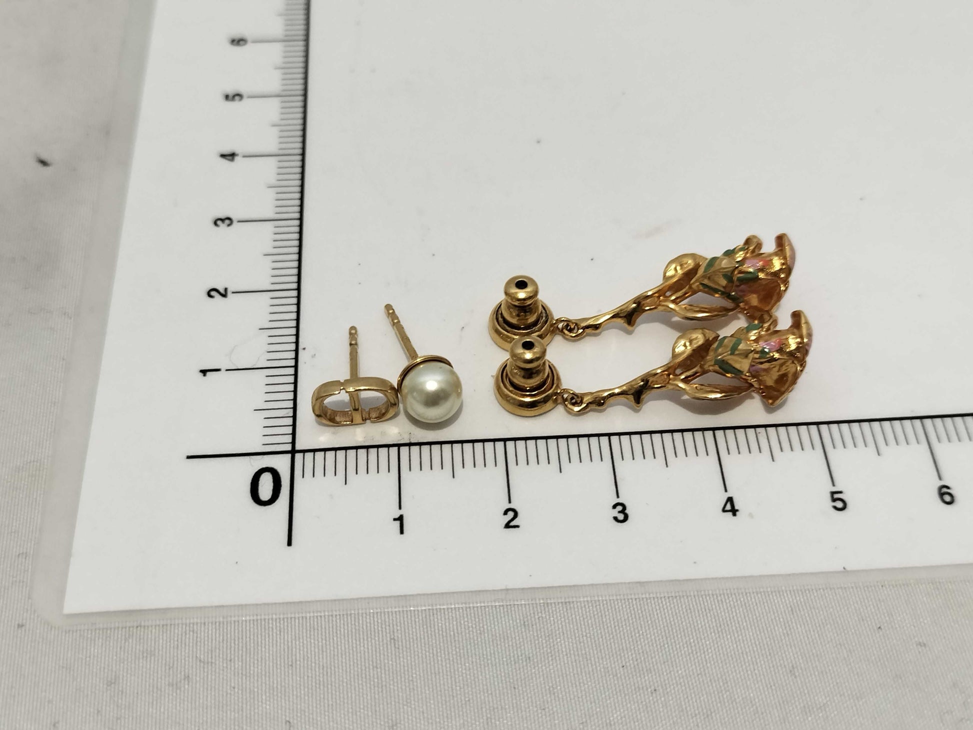 Dior Gold Earrings/Rose/CD/Pearl Earrings