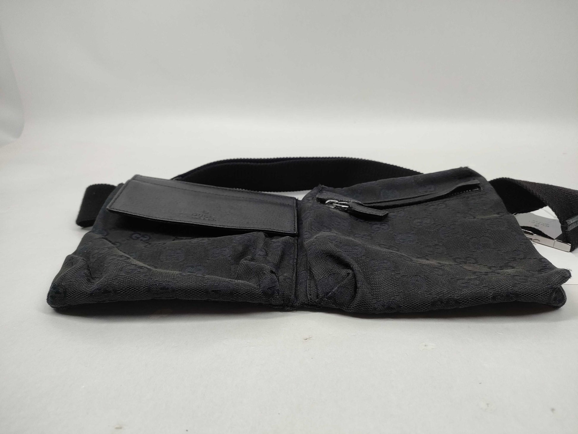 GUCCI GG Canvas 28566 Body Bag Black Shoulder Bag