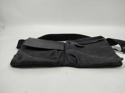 GUCCI GG Canvas 28566 Body Bag Black Shoulder Bag