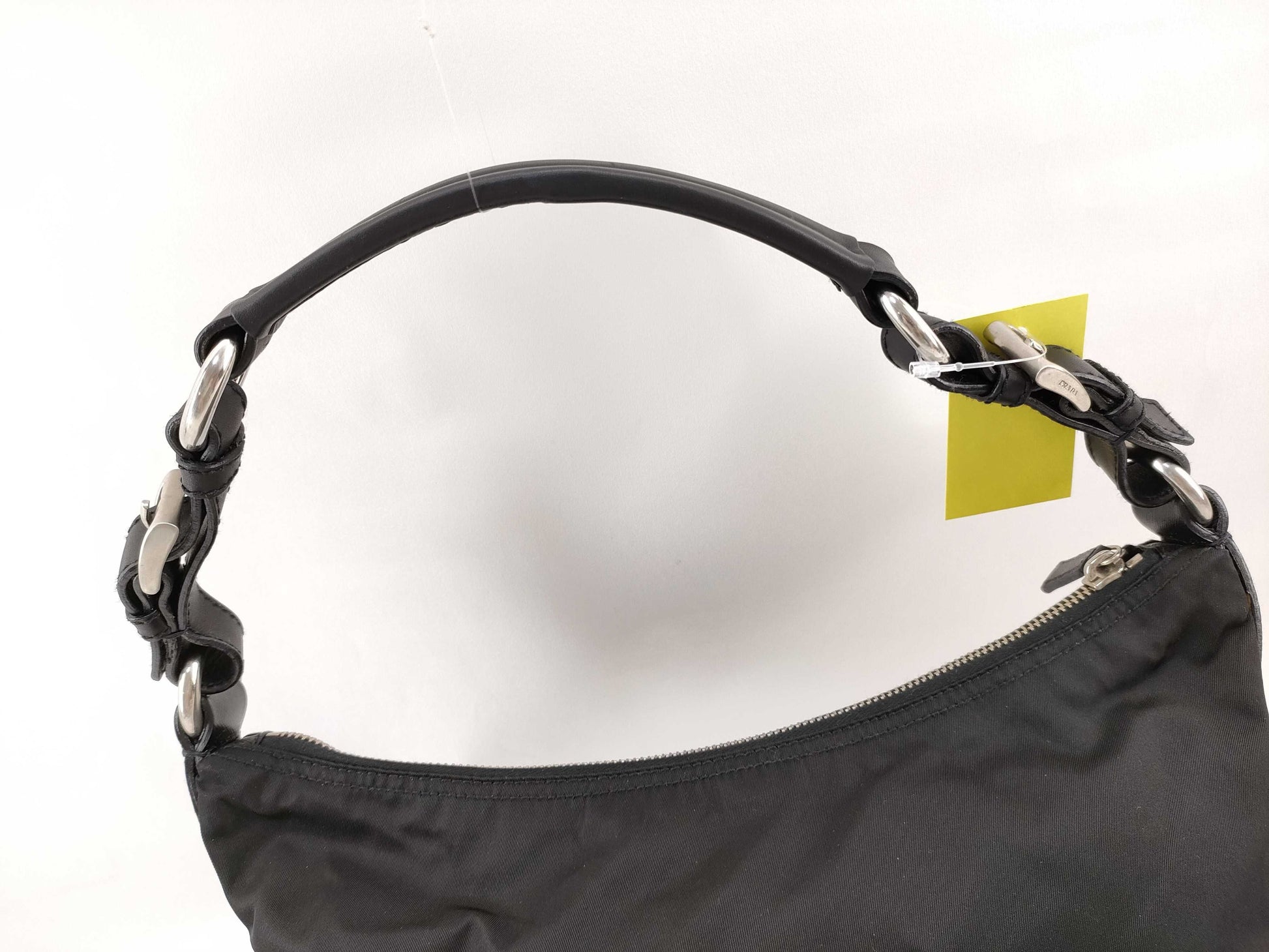 PRADA nylon one-shoulder shoulder bag with leather handles