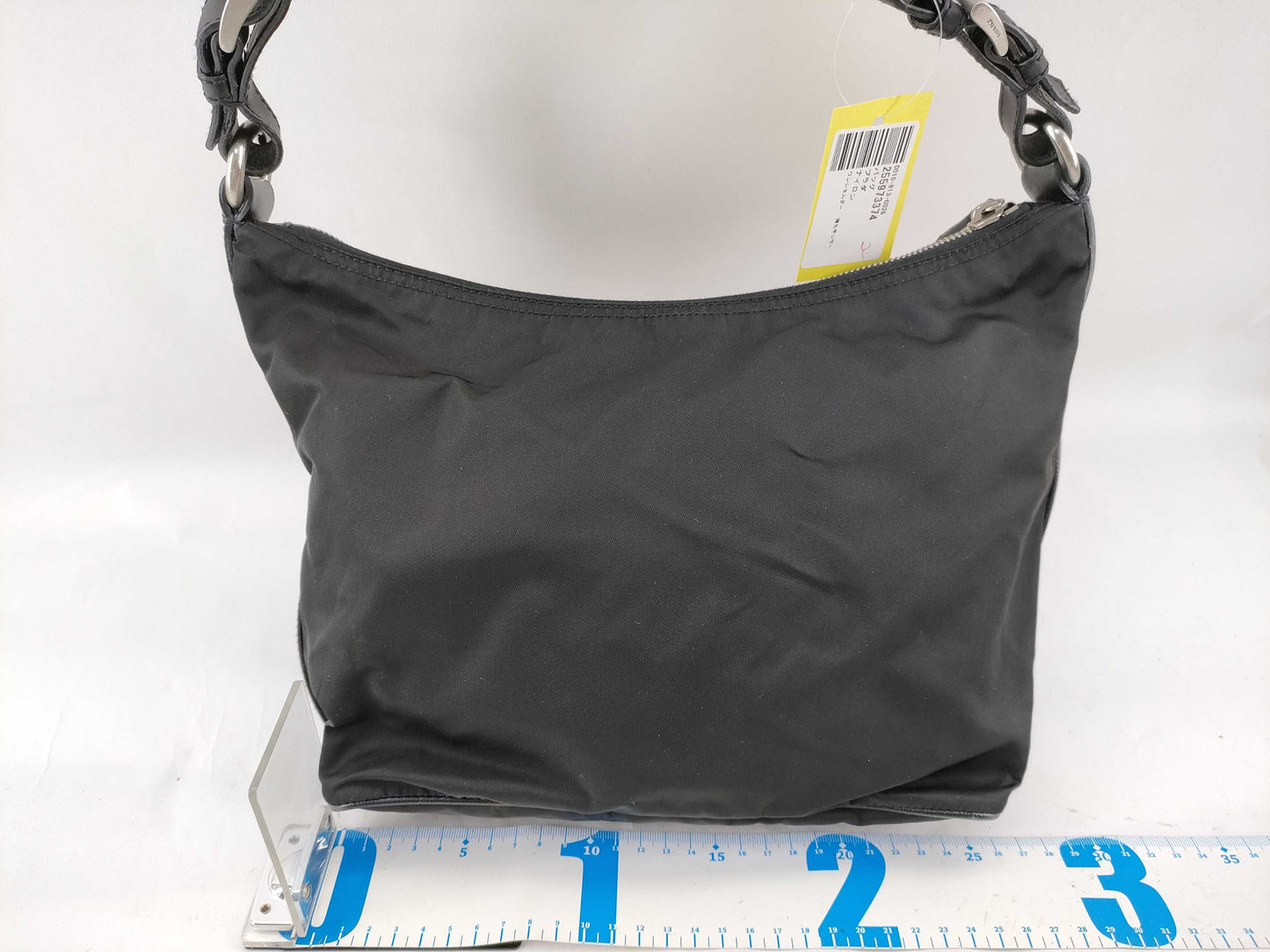 PRADA nylon one-shoulder shoulder bag with leather handles
