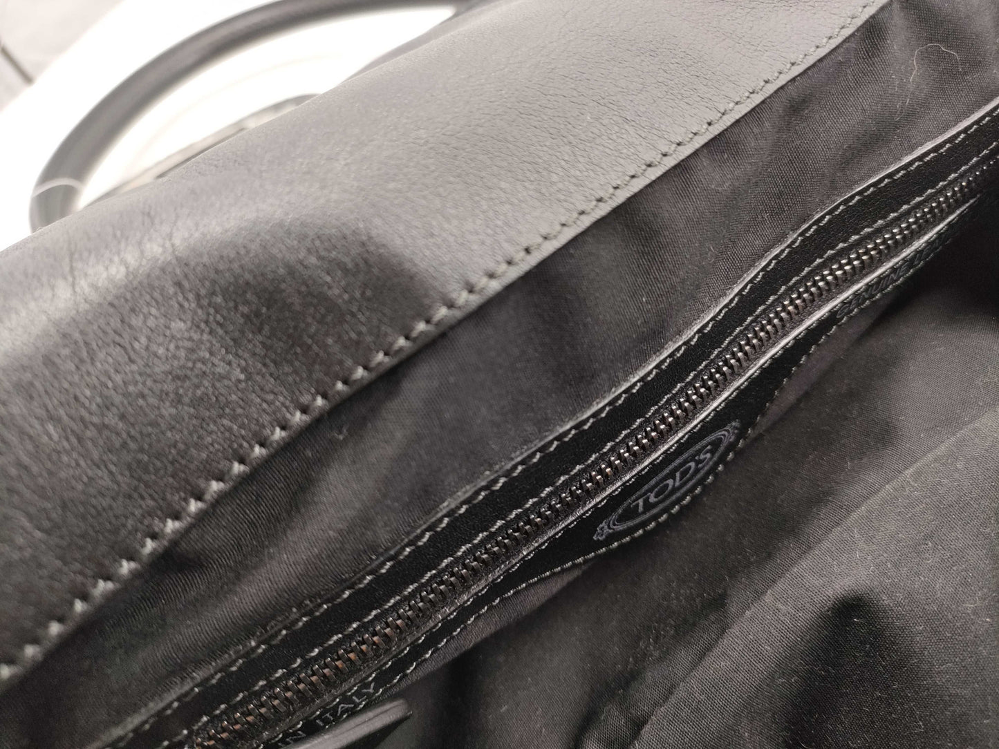 TODS Leather Turnlock Tote Bag