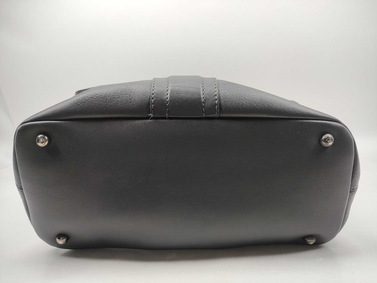 TODS Leather Turnlock Tote Bag