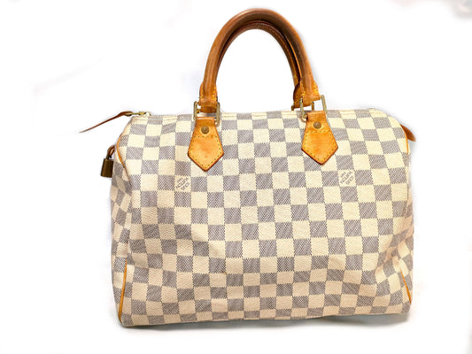LOUIS VUITTON N41533 Damier Azur Speedy 30 Boston Bag