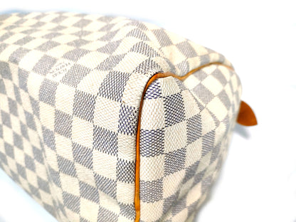 LOUIS VUITTON N41533 Damier Azur Speedy 30 Boston Bag