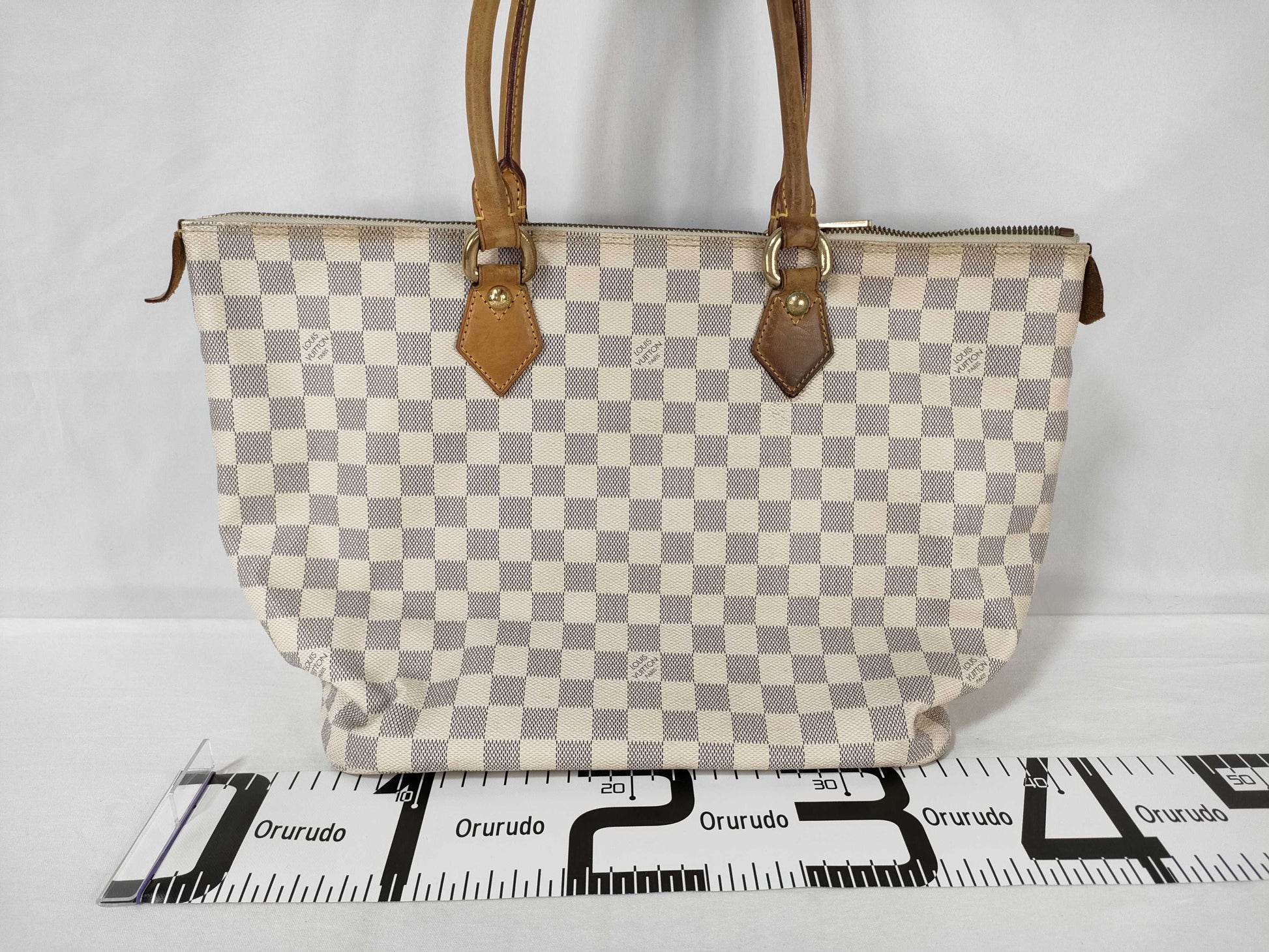 LOUIS VUITTON N51185 Damier Azur Saleya MM Tote Bag