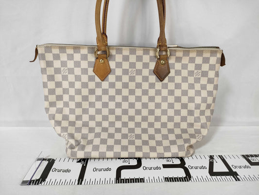 LOUIS VUITTON N51185 Damier Azur Saleya MM Tote Bag