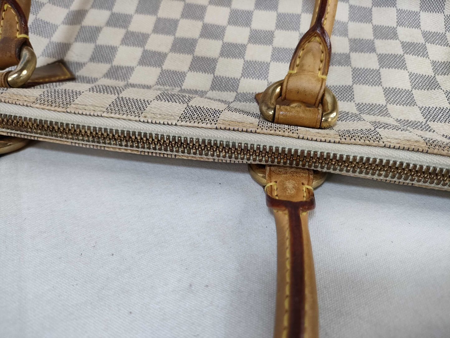 LOUIS VUITTON N51185 Damier Azur Saleya MM Tote Bag