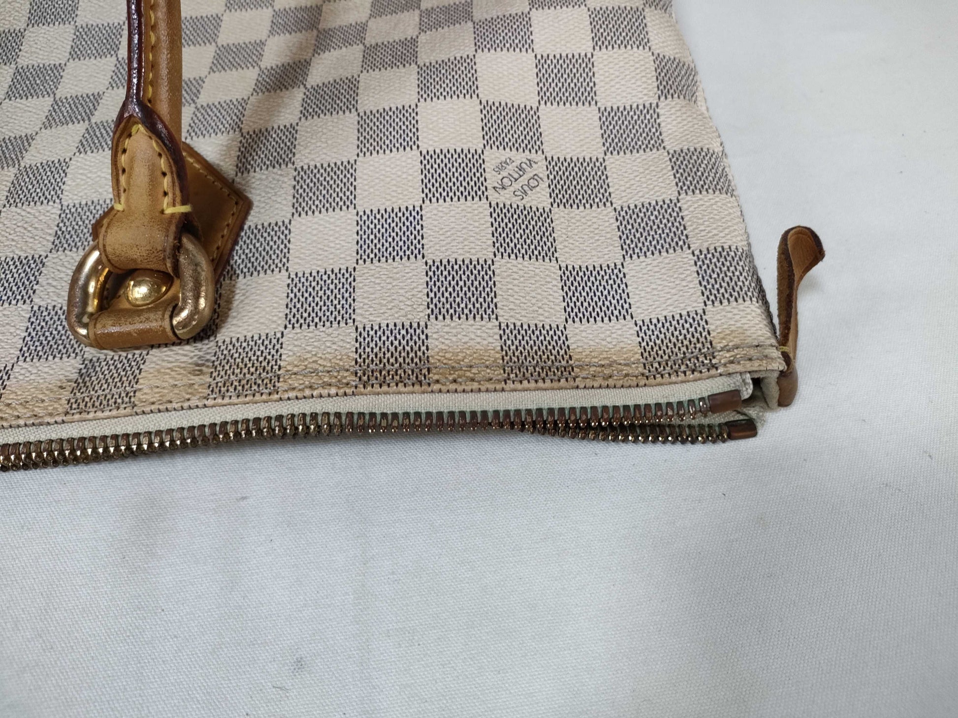 LOUIS VUITTON N51185 Damier Azur Saleya MM Tote Bag
