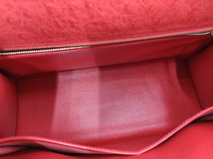 HERMES Kelly 32 Ostrich Handbag in Pink with Gold Hardware