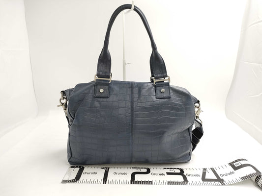 Orobianco Orobianco 20th Anniversary 2-Way Crocodile Leather Bag/Embossed Shoulder Bag