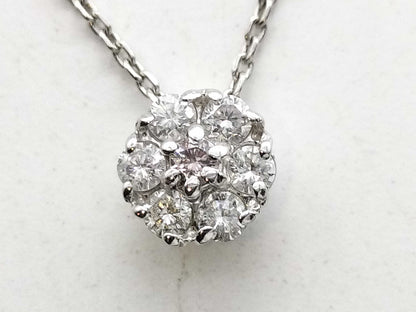 PD 0.03ct D 0.18ct Pt850 2.4g Necklace 
