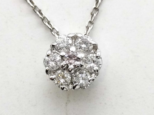PD 0.03ct D 0.18ct Pt850 2.4g Necklace 