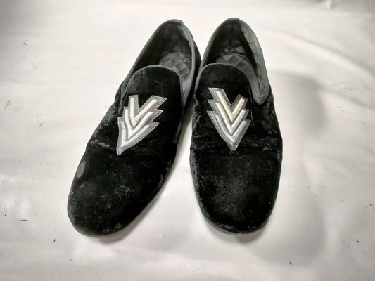 LOUIS VUITTON Triple V Suede Black Loafers