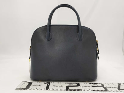 CELINE Leather/2-Way/Tote/Black Handbag