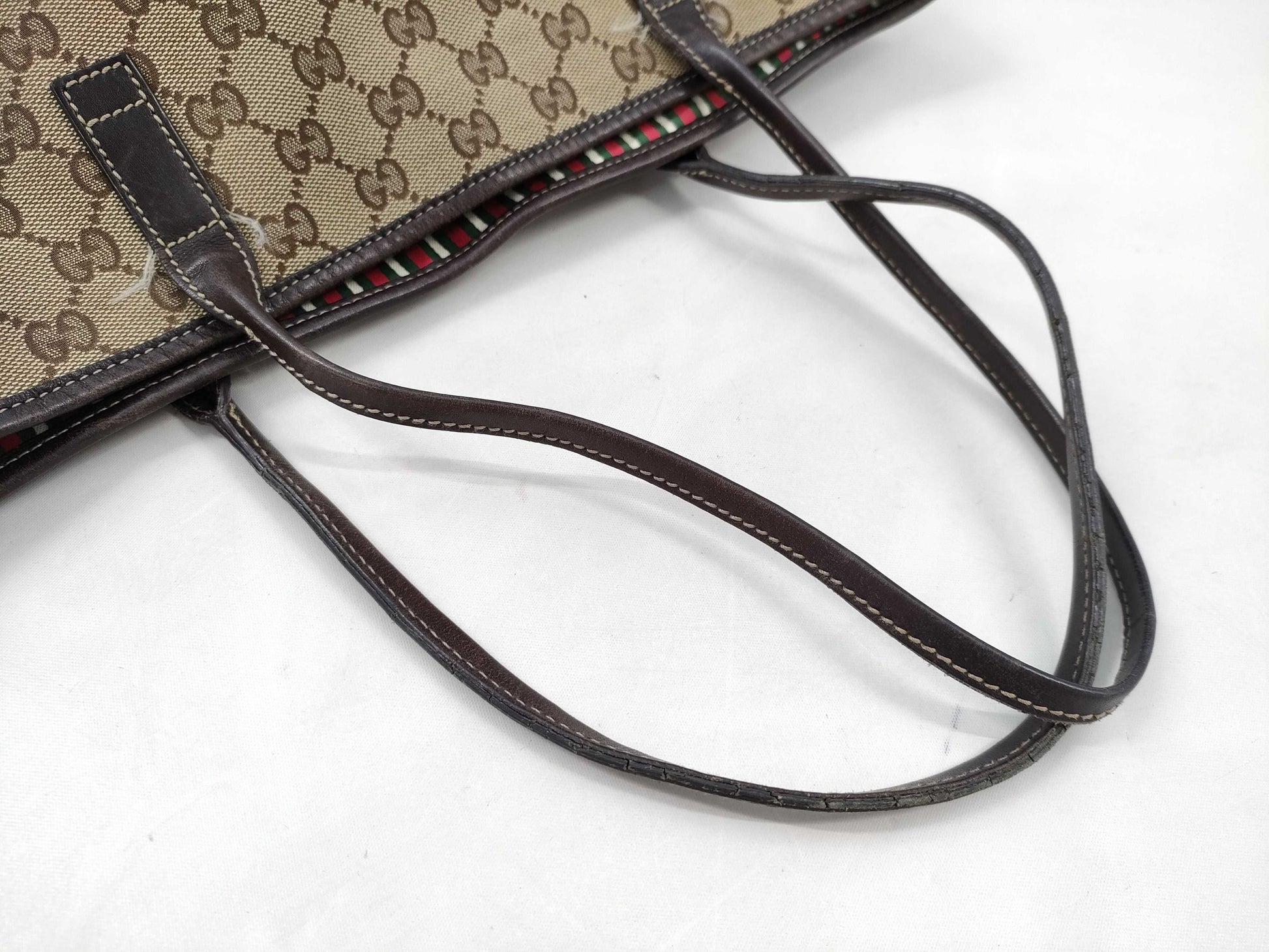 GUCCI GG Canvas Gucci 169946 3444 Handbag Tote Bag