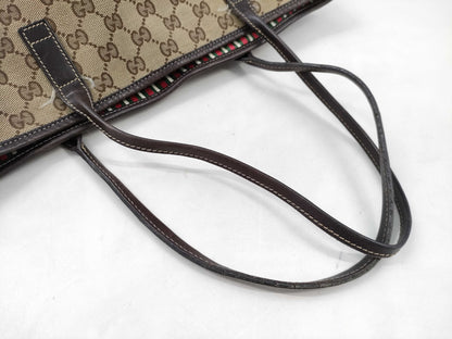 GUCCI GG Canvas Gucci 169946 3444 Handbag Tote Bag