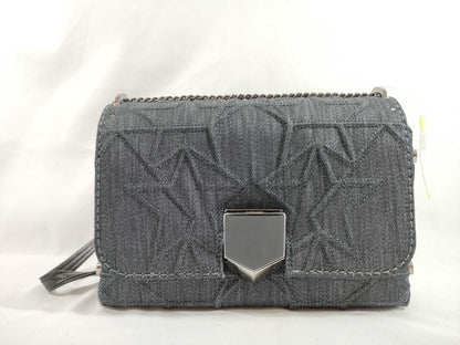 JIMMY CHOO denim chain shoulder bag