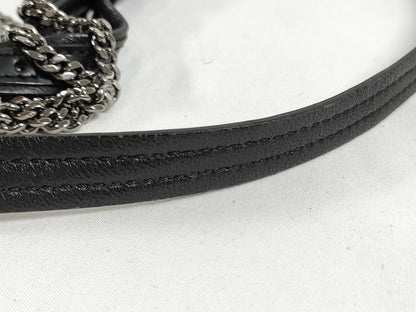 JIMMY CHOO denim chain shoulder bag