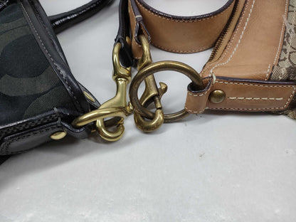 COACH Signature Shoulder Bag/Pouch Set of 3