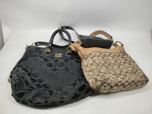 COACH Signature Shoulder Bag/Pouch Set of 3