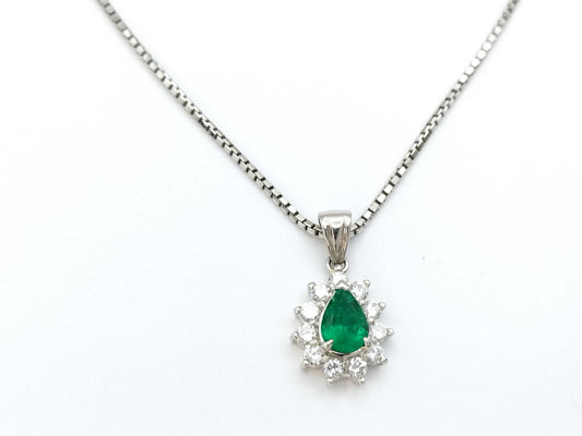 E0.67ct D0.60ct PT900/850 11.2g Necklace 