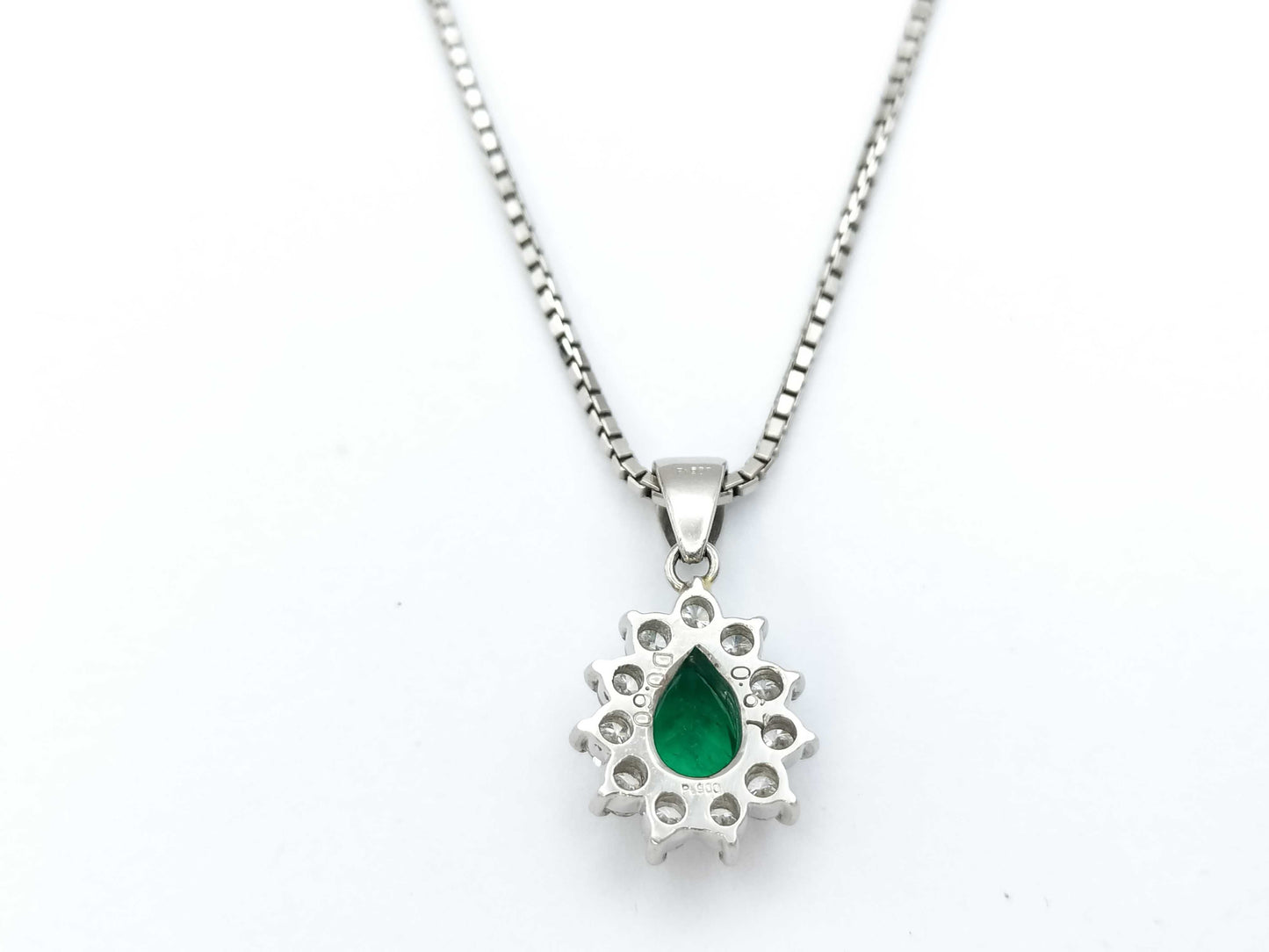 E0.67ct D0.60ct PT900/850 11.2g Necklace 