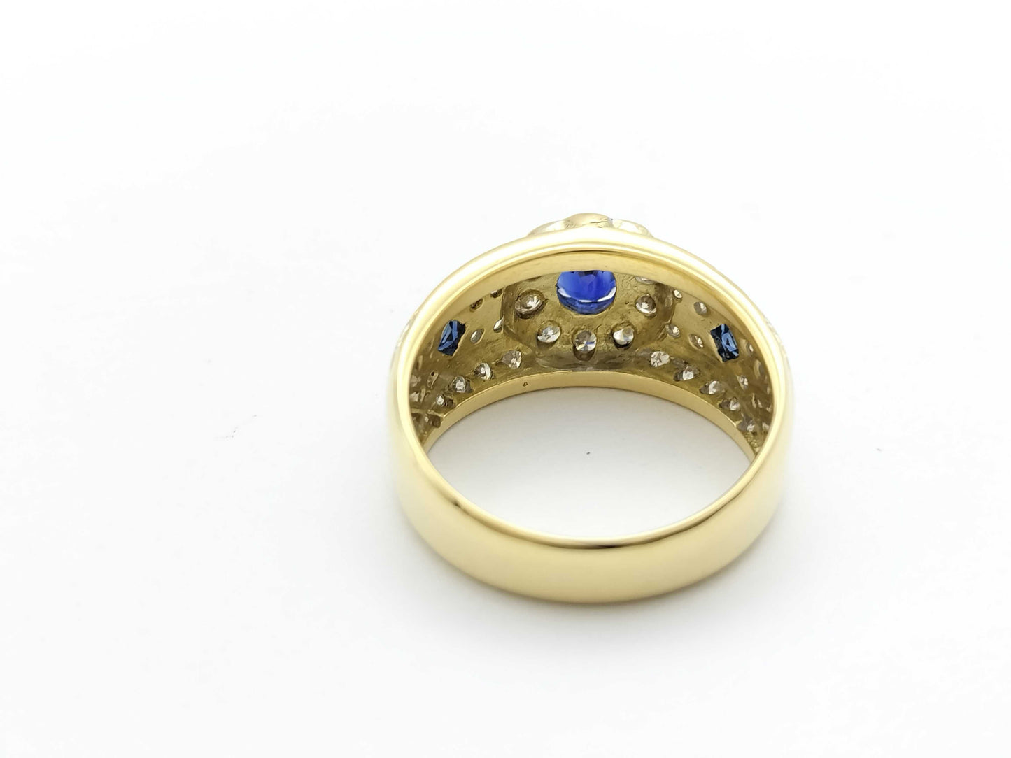 S0.88ct/0.20ct D0.70ct K18 6.6g Ring 