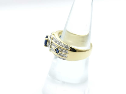 S0.88ct/0.20ct D0.70ct K18 6.6g Ring 