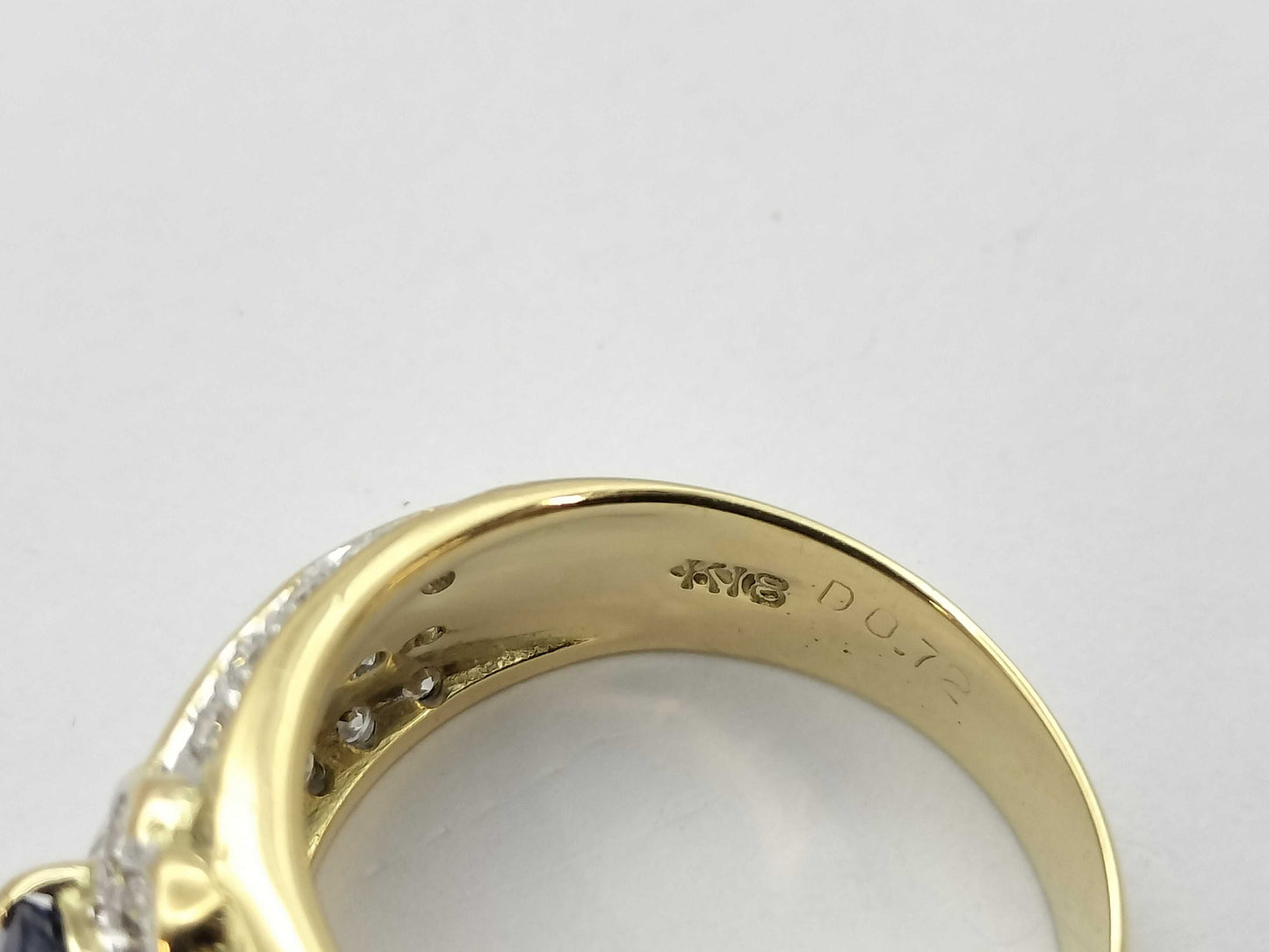 S0.88ct/0.20ct D0.70ct K18 6.6g Ring 