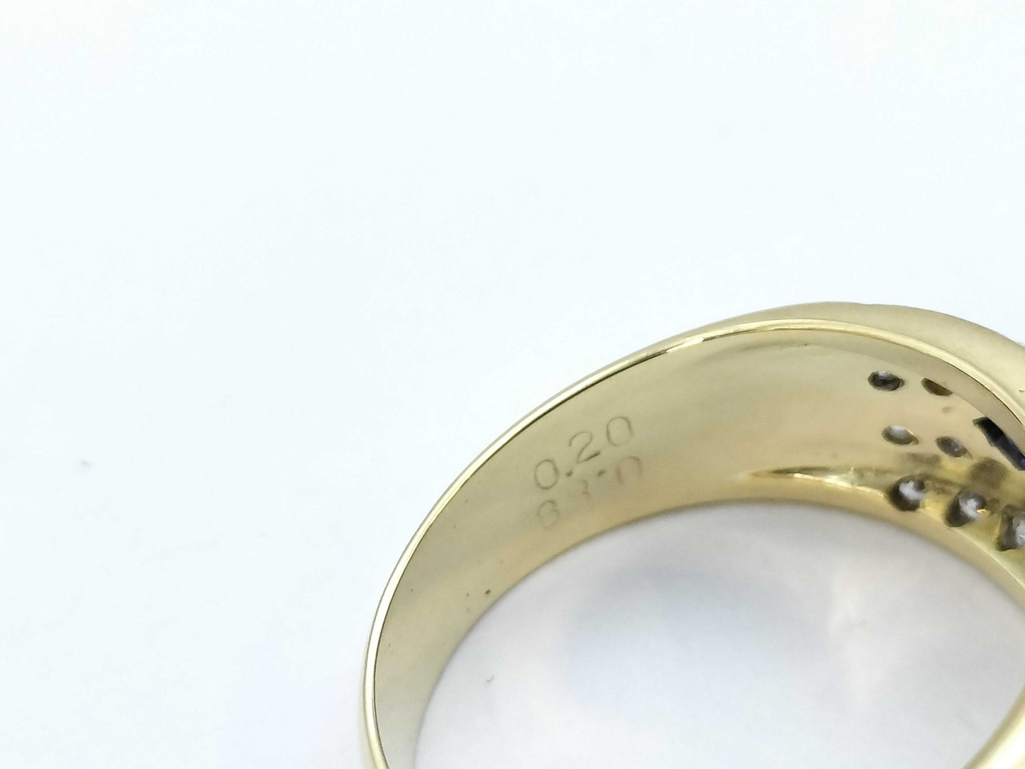 S0.88ct/0.20ct D0.70ct K18 6.6g Ring 