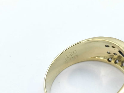 S0.88ct/0.20ct D0.70ct K18 6.6g Ring 