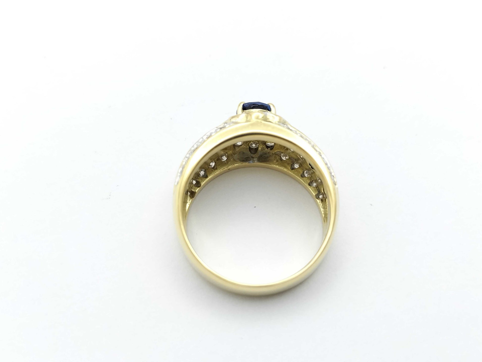 S0.88ct/0.20ct D0.70ct K18 6.6g Ring 