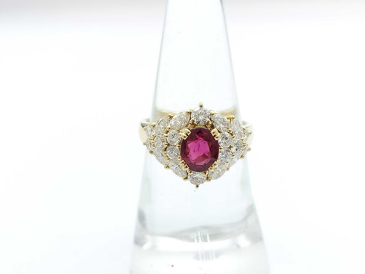 R1.43ct D1.44ct K18 7.5g Ring 