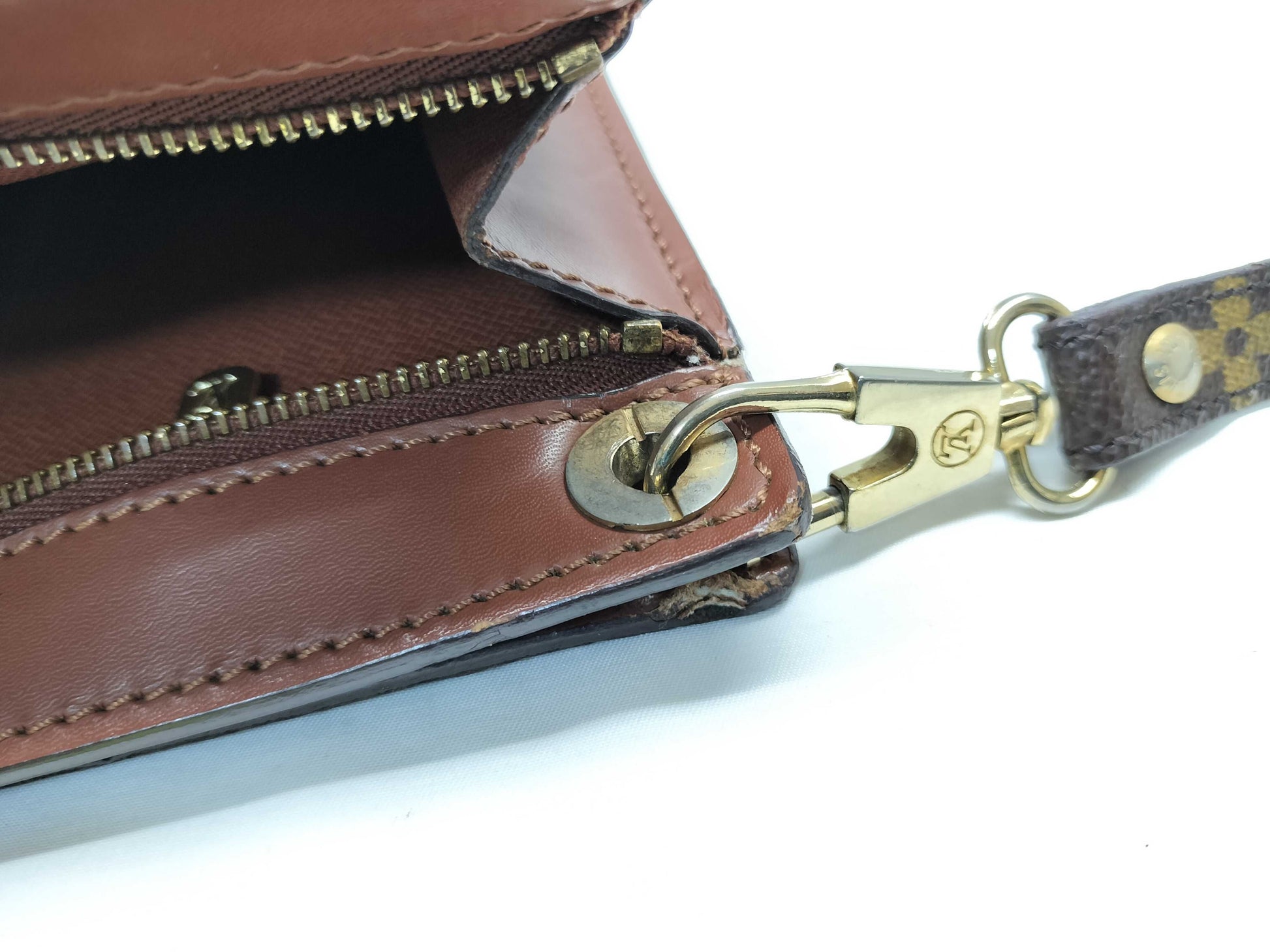LOUIS VUITTON 883FC Monogram Enghien/Vintage/3-Digit Serial Number Shoulder Bag