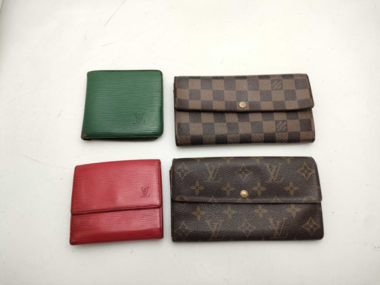LOUIS VUITTON Monogram/Damier/Epi/Portefeuille Sarah/Porte Monnaie Carte Credit 3-piece Wallet
