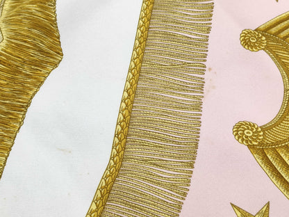 HERMES Carre Carre 90 Pink Scarf 