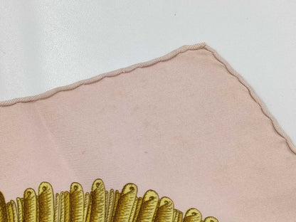 HERMES Carre Carre 90 Pink Scarf 