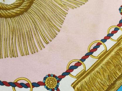 HERMES Carre Carre 90 Pink Scarf 