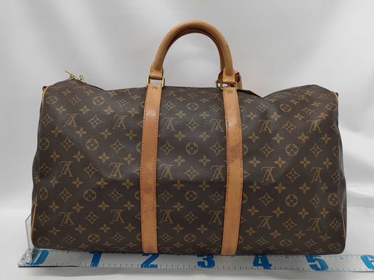 LOUIS VUITTON Monogram Keepall Bandouliere 50 Boston Bag