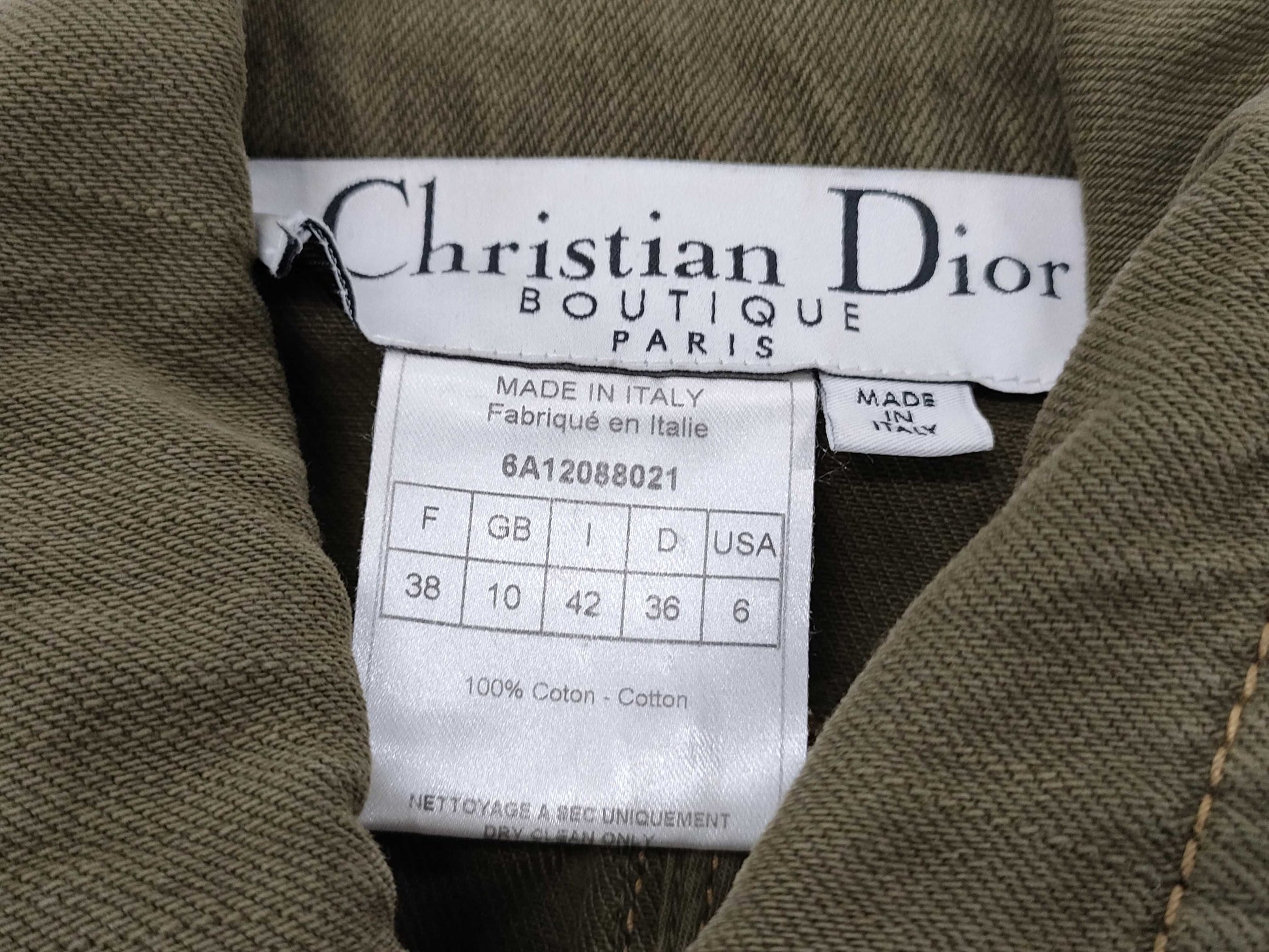 Dior denim coat khaki coat