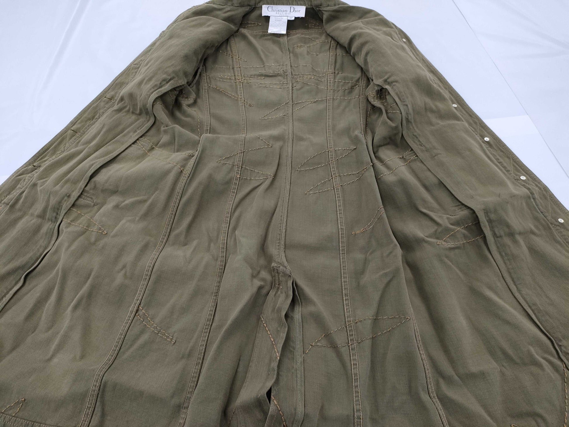 Dior denim coat khaki coat