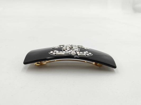 CHANEL 09 A Coco Mark Rhinestone Barrette Hair Accessory