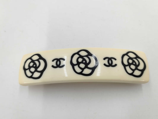 CHANEL 03P Camellia Coco Mark Barrette Hair Accessory