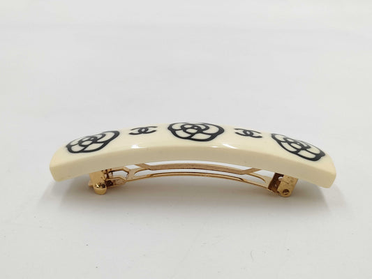 CHANEL 03P Camellia Coco Mark Barrette Hair Accessory