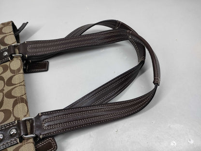 COACH Signature Coach Bags with Leather Shoulder Bag