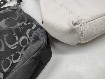 COACH Signature Coach Bags with Leather Shoulder Bag