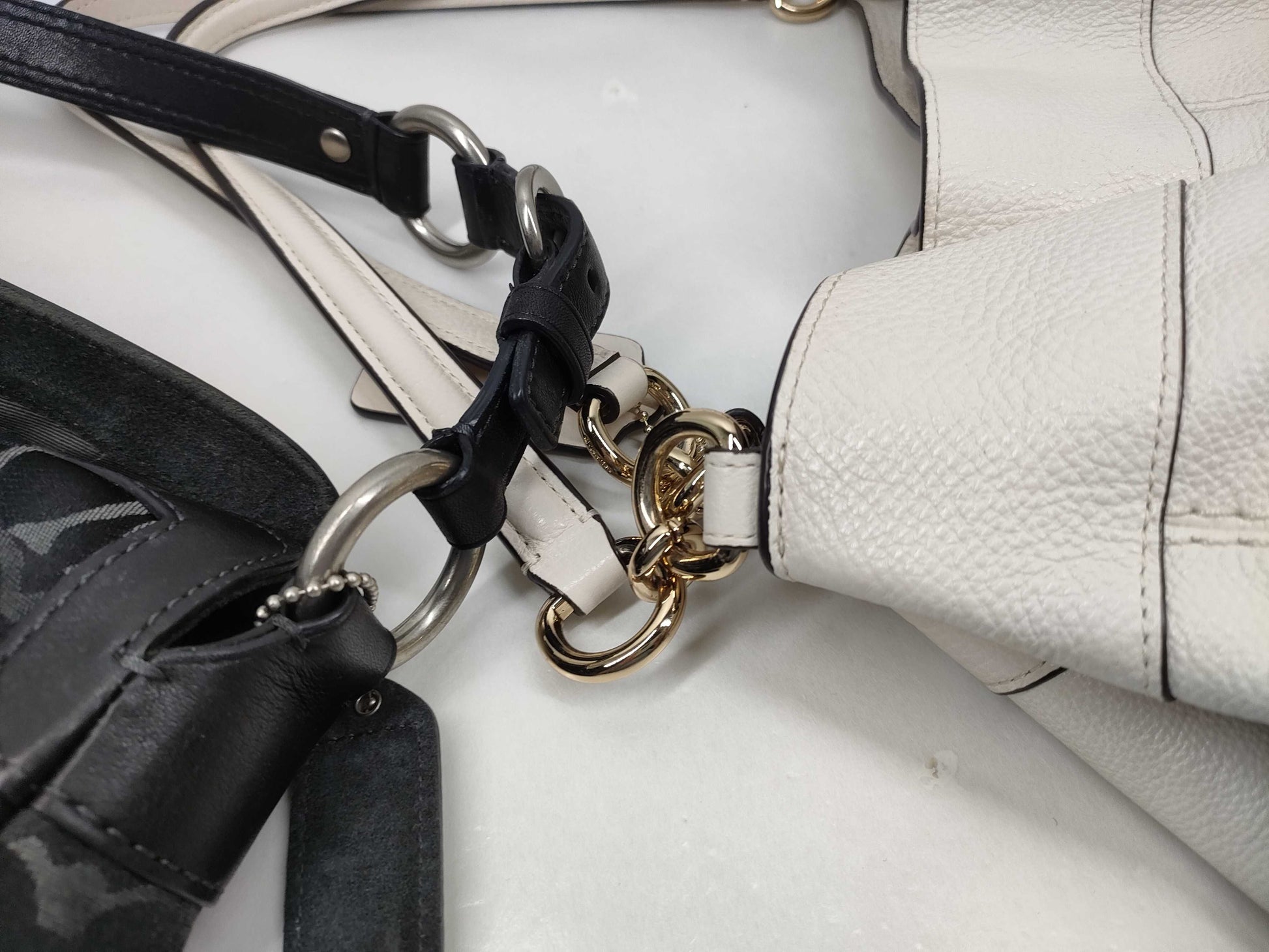COACH Signature Coach Bags with Leather Shoulder Bag