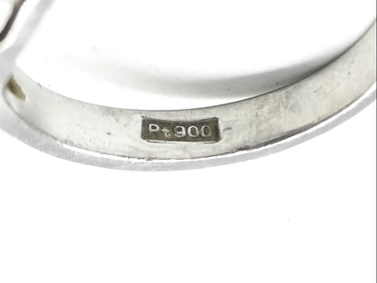 E0.17ct D0.32ct Pt900 4.6g Ring 